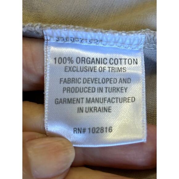 Garnet Hill Green Cotton cardigan, extra small, organic, sustainable, lounge - Picture 6 of 6